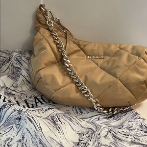 MZ Wallace Quilted Shoulder Bag in Tan